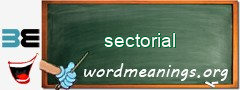 WordMeaning blackboard for sectorial